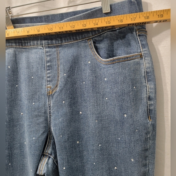 Lane Bryan Pull- On Fit Embellished High Rise Jegging Women's New Size 18 - Picture 5 of 12
